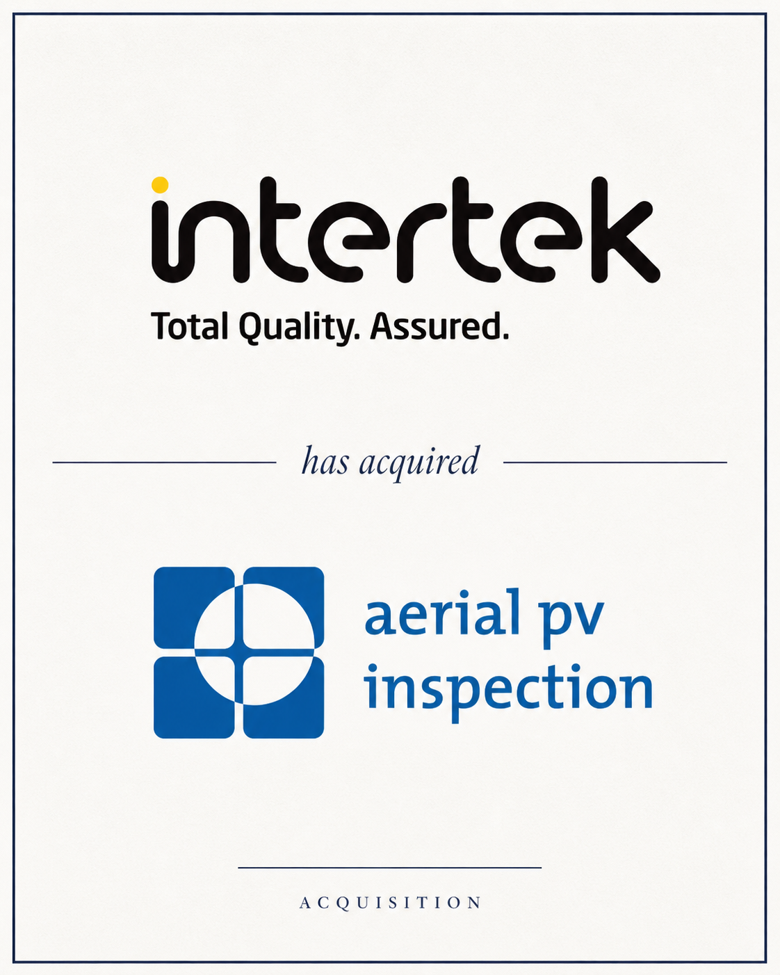 Intertek übernimmt deutschen Photovoltaik-Inspektionsspezialisten AePVI