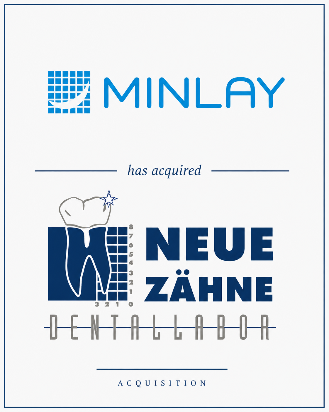 Minlay erwirbt die Neue Zähne Dentalgruppe