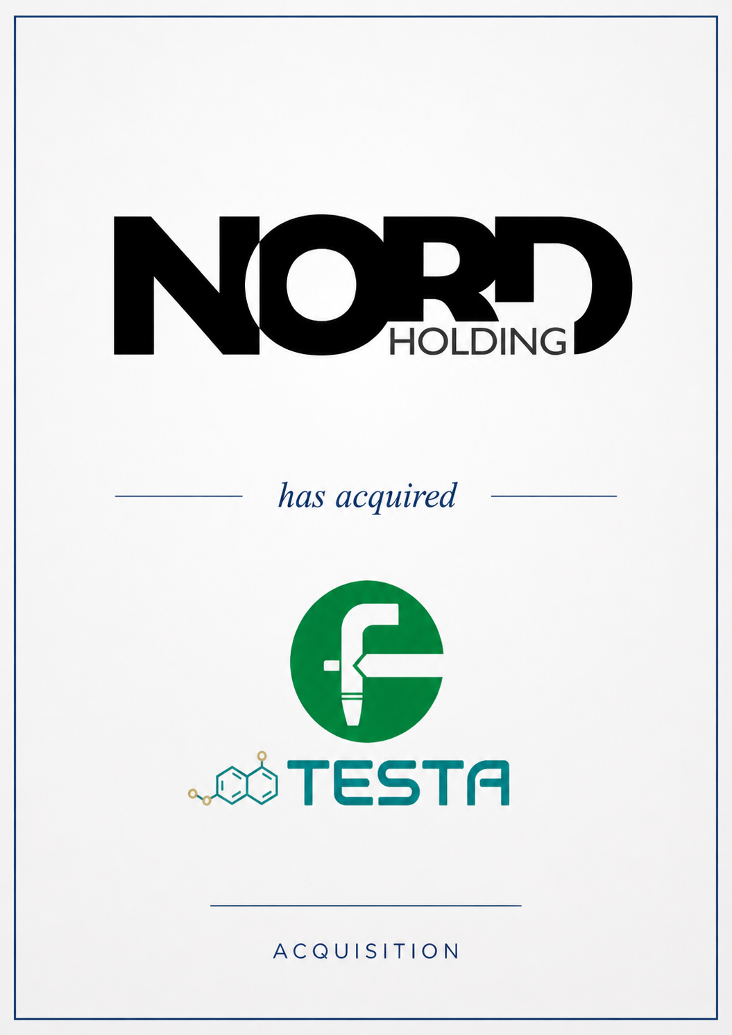 Technologie-Gruppe der NORD Holding beschleunigt Wachstum mit Akquisition der TESTA GmbH